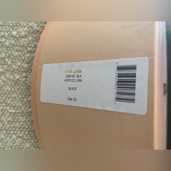 Cult Gaia Luna Circle Crossbody Bag acrylic new black tan - Picture 7 of 9